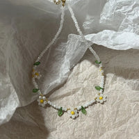 VAIGE Vibrant Multi-Color Daisy Beaded Choker Necklace