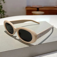 VAIGE Retro Multi-Colored Oval Sunglasses with UV400 Protection