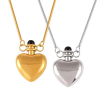 VAIGE Heart Pendant Necklace Gold Plated Stainless Steel Chain