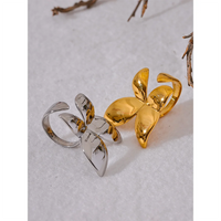 Athena Stainless Steel Butterfly Ring