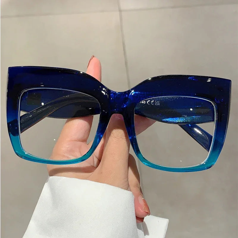 VAIGE Stylish Oversized Square Blue Light Blocking Sunglasses for Women - Protective Eyewear in Chic Tortoise Shell