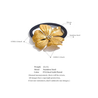 VAIGE 18K PVD Gold Plated Stainless Steel Floral Hairband - Waterproof Fashion Headwear Accessory