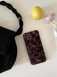 VAIGE Retro Amber Pattern Shockproof Protective Phone Case for iPhone Pro Max Series