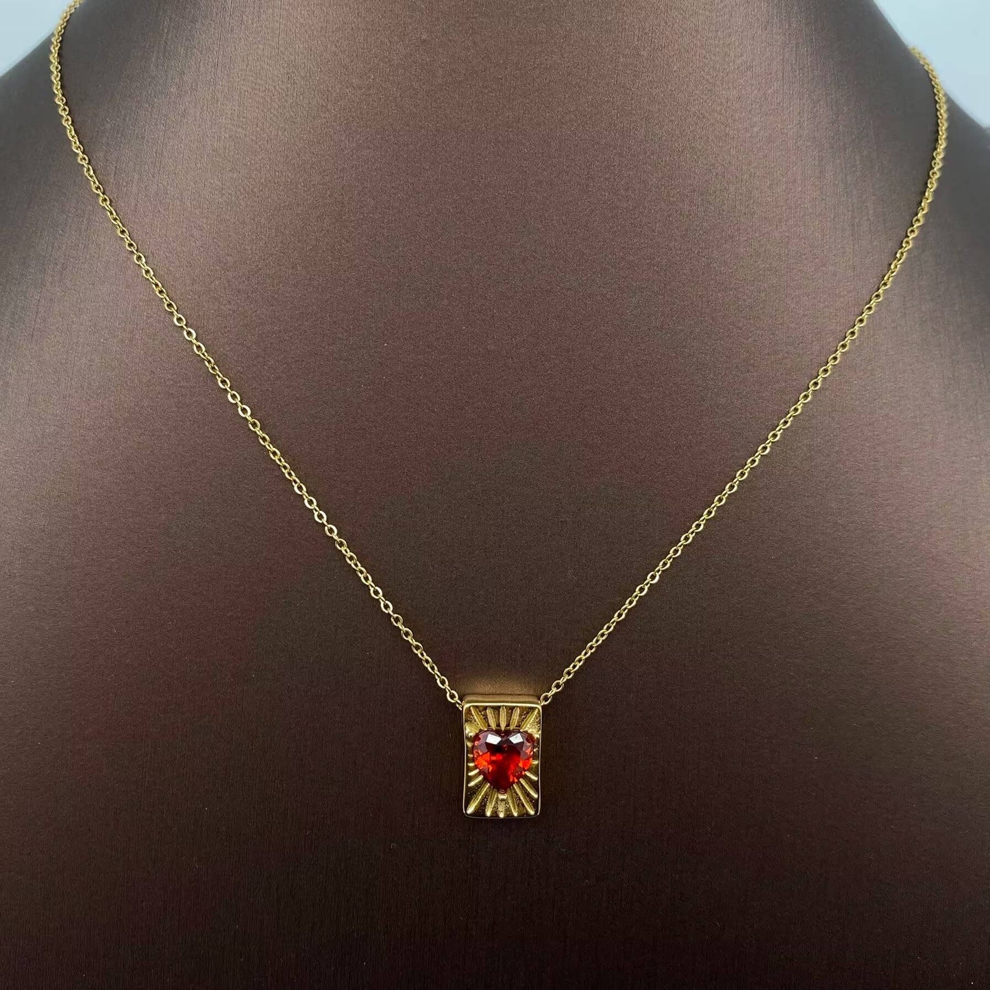 VAIGE 18K Gold Plated Stainless Steel Pendant Necklace